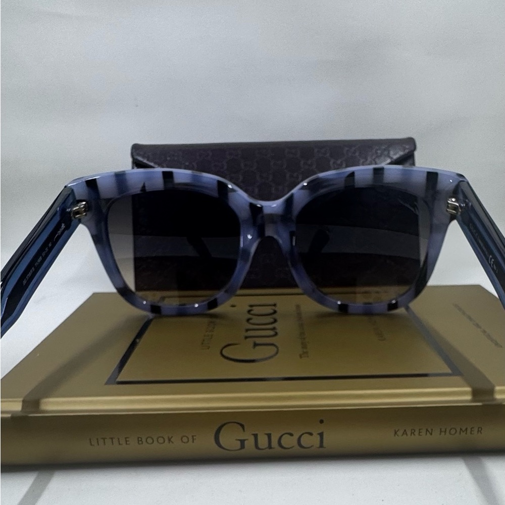 Gucci Black& Blue GUCCI Acetate Sunglasses - Picture 4 of 16